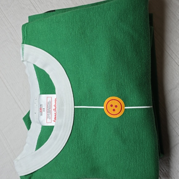 Hanna Andersson Elf Long John Pajamas Unisex Kids Size 8 * 3 mm hole * (8B) - Picture 15 of 15